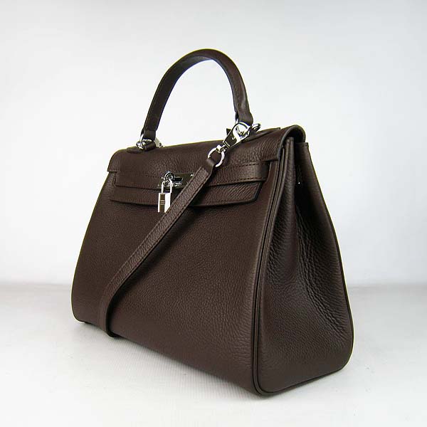 7A Replica Hermes Kelly 32cm Togo Leather Bag Dark Coffee 6108 - Click Image to Close